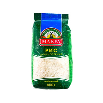 Крупа рис МАКФА длиннозерный 800г м/у