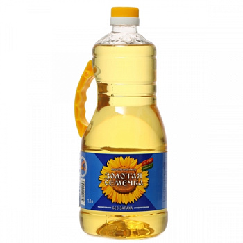 Масло подсолнечное ЗОЛОТАЯ СЕМЕЧКА рафин. дезодор. 1,8л