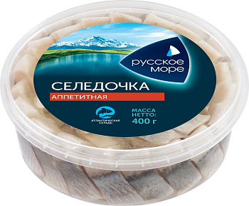 Сельдь филе-кусочки Русское Море Аппетитная в масле 400г
