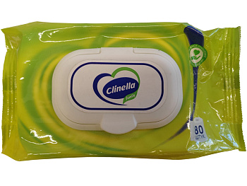 Бумага туалетная CLINELLA влажная 80шт