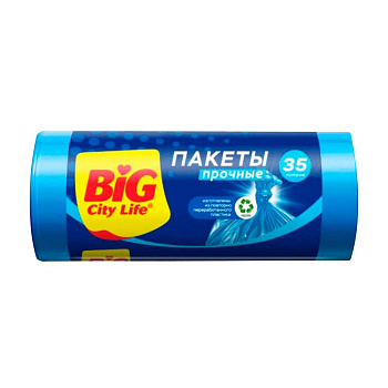 Мешки д/мусора BIG City 50*60 см 35л синие 30 шт