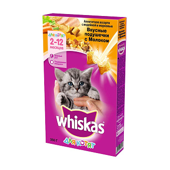 Корм WHISKAS д/котят индейка/морковь 350г