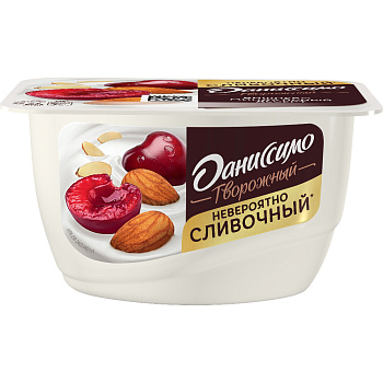 Продукт творожный  Даниссимо Вишня миндаль 130г без ЗМЖ