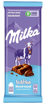 Шоколад MILKA Баблс молочный пористый 72/87г