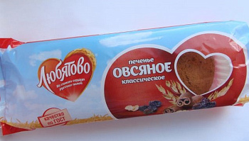 Печенье ЛЮБЯТОВО Овсяное классическое 500г