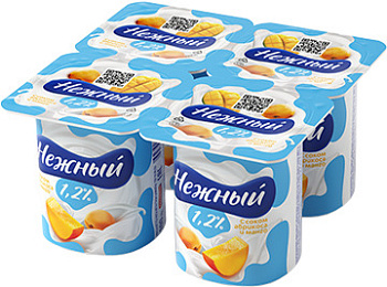 Йогуртовый продукт без ЗМЖ CAMPINA Нежный 1,2% абр-манго 100г