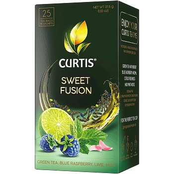 Чай CURTIS SWEET FUSION зеленый с добавками (25*1,5г)