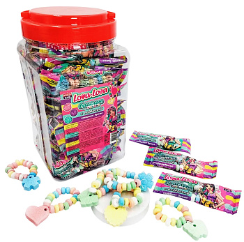 Драже LOVA-LOVA браслет с подвеской в банке 12г
