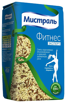 Крупа рис МИСТРАЛЬ Фитнесс-Эксперт 450г