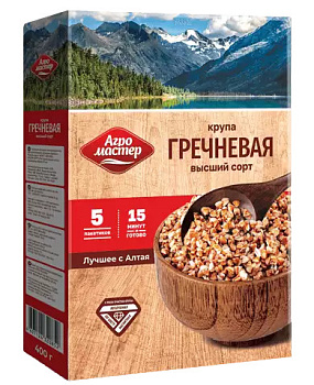 Крупа гречневая АГРОМАСТЕР (5*80г) 400г