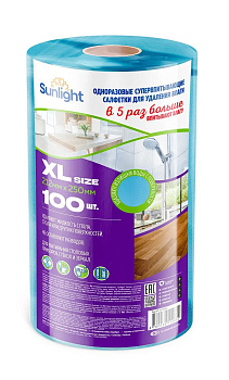 Салфетки универсальные SUNLIGHT Абразивные 100шт втулка