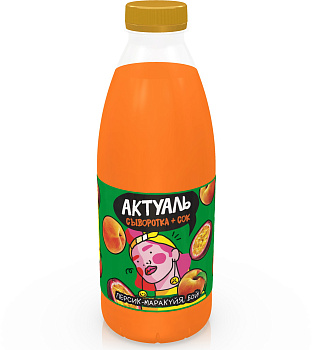 Напиток АКТУАЛЬ на сыворотке персик/маракуйя с вит и минер 930мл п/б Продукт без ЗМЖ