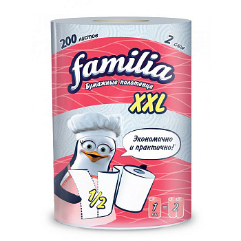 Полотенце бумажные FAMILIA XXL 2сл 1шт 