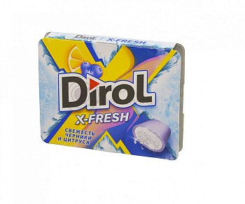 Жевательная резинка DIROL X-FRESH Черника и Цитрусовые фрукты 16г