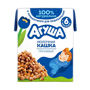Каша АГУША Засыпай-ка молочная гречневая с 6мес ж/к 0,2л т/п
