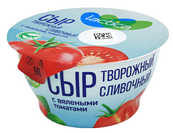 Сыр творожный LACTICA с вялеными томатами 55% 140гр без ЗМЖ