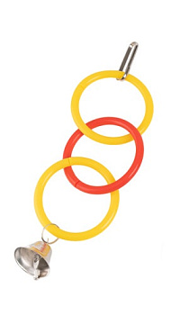 Игрушка WOGY д/птиц Кольца l=19см d=5.5см с колокольчиком 2024-6328 Код273889