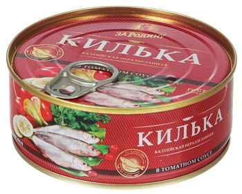 Килька ЗА РОДИНУ Балтийская КЛЮЧ в т/с 240г 