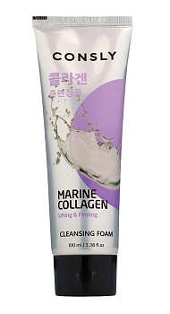 Пенка кремовая для умывания CONSLY укрепляющая с морским коллагеном 100 мл