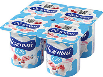 Йогуртовый продукт без ЗМЖ CAMPINA Нежный 1,2% ягодное мороженое 100г