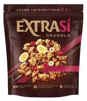 Гранола EXTRASI Фрукты, ягоды, орехи 300г