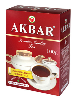 Чай AKBAR ОРА красно-белый кр/лист 100г