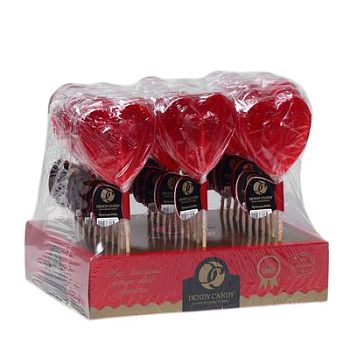 Леденцы Dendy Candy Сердечко на палочке 30г