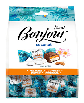 Конфеты КОНТИ Bonjour coconut 200г