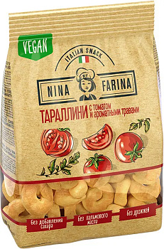 Крекер ЯШКИНО Nina Farina тараллини  томат 180г