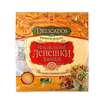 Лепешка DELICADOS Мексиканская сырная  6шт м/у 400г