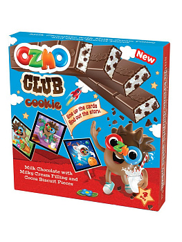 Шоколад OZMO CLUB COOKIE с мол.начинкой и печеньем с какао 47,2г
