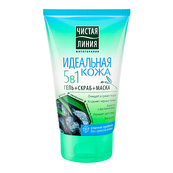 Гель+скраб+маска ЧЛ Идеальная кожа 5в1 120мл
