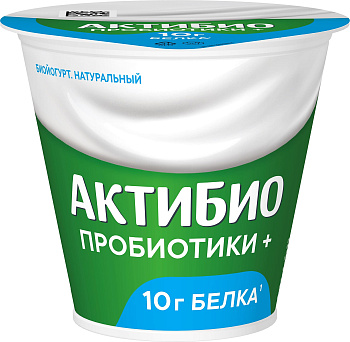 Биойогурт АктиБио натуральный 3,5% 220г без ЗМЖ