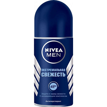 Дезодорант-ролик муж. NIVEA Экстремальная свежесть Cool 50мл