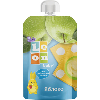 Пюре Leon baby Яблоко с 4мес 90г д/п
