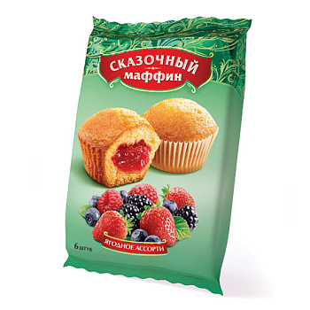 Кекс СКАЗОЧНЫЙ Мини-маффины Ягодный сбор 200г