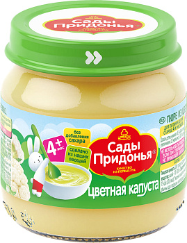 Пюре САДЫ ПРИДОНЬЯ цветная капуста с 4мес 80г с/б