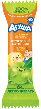 Батончик Агуша яблоко/банан 15г