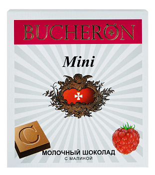 Шоколад BUCHERON mini молочный с малиной 40г