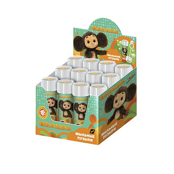 Набор  ЧЕБУРАШКА для пускания мыльных пузырей 50г