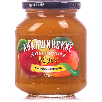 Мусс Лукашинские яблочно-манговый 370г с/б
