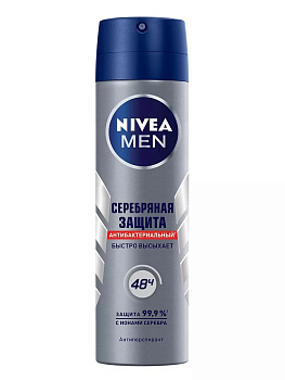 Дезодорант NIVEA Серебряная защита Silver д/муж 150мл