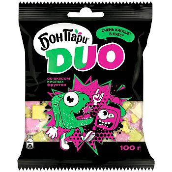 Маршмеллоу БОН ПАРИ Очень кислые в кубе 100г