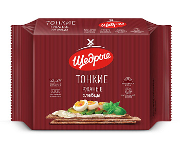 Хлебцы Щедрые тонкие ржаные 170 г