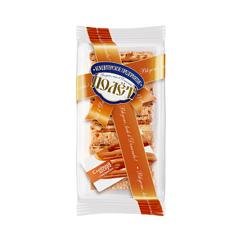 Слоеный Десерт ПОЛЕТ  с кусочками молочной карамели 200г