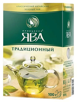 Чай ПРИНЦЕССА ЯВА зеленый  традиционный лист 100г