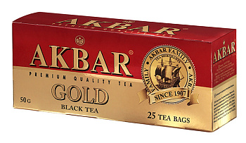 Чай AKBAR Голд 50г (25пак*2г)