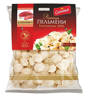 Пельмени САЛЬНИКОВЪ Классические mini 800г