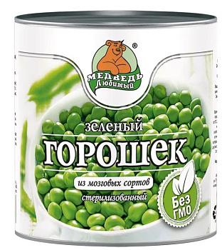 Горошек зеленый МЕДВЕДЬ ЛЮБИМЫЙ Премиум 212мл ж/б
