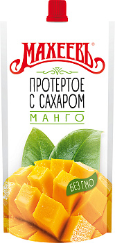 Ягода протертая МАХЕЕВ Манго с сах.300 г дой-пак